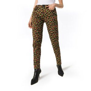 R13 green orange leopard high rise skinny pants Size 26